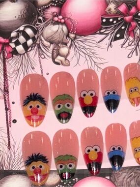 Sesame Street Character Press-On Nails
